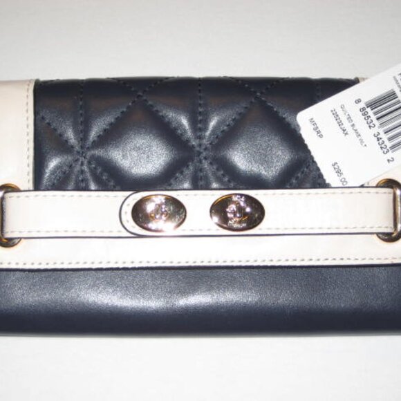 NWT Coach F53910 Envelope Wallet Navy Blue Quilted Leather $295 Imperfect As Is - Picture 7 of 13